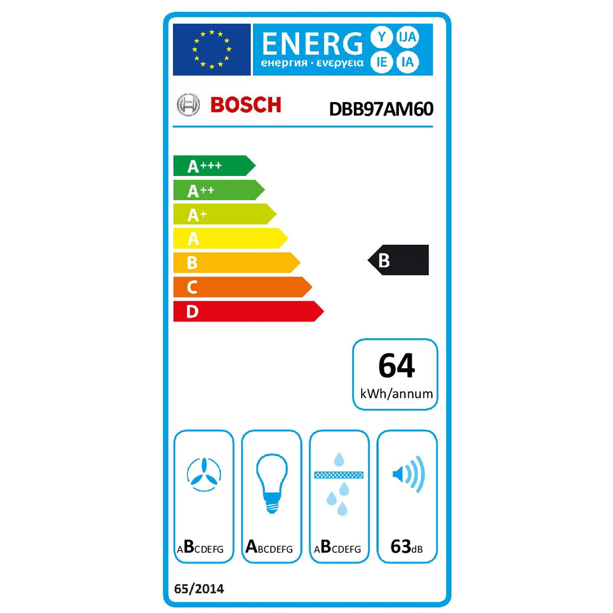Bosch musta liesituuletin 90 cm