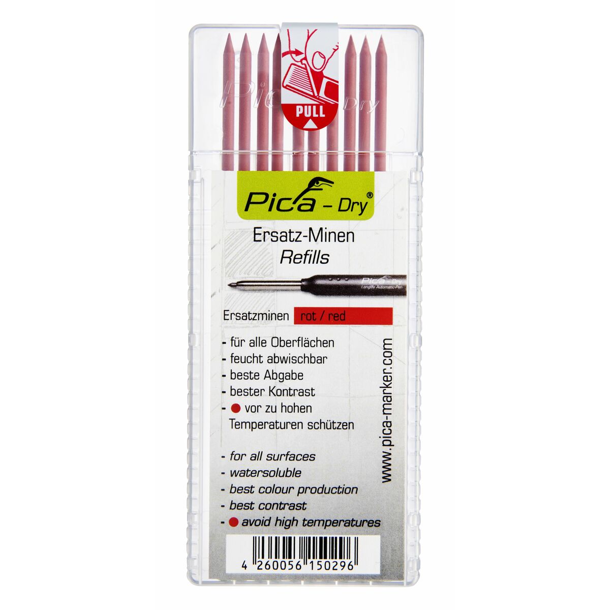 Pica Dry lyijykynän lyijyt, keltainen, 10 kpl