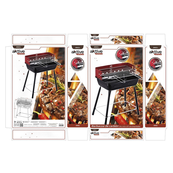 Aktive metalligrilli 42 x 54 cm