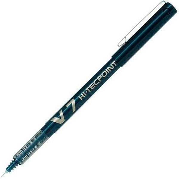 Pilot V-7 Hi-Tecpoint musta täytekynä 0,5 mm, 12 kpl