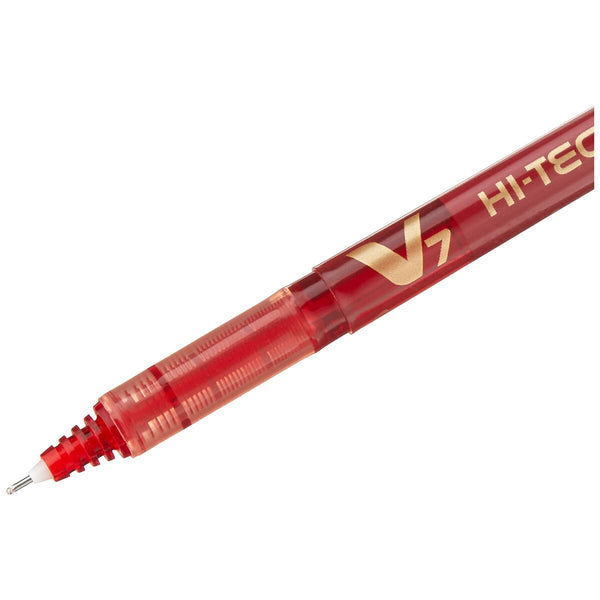 Pilot V7 Hi-Tecpoint Punainen Täytekynä 0,5 mm, 12 kpl