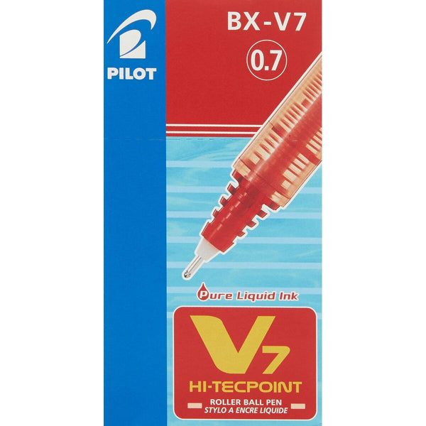 Pilot V7 Hi-Tecpoint Punainen Täytekynä 0,5 mm, 12 kpl