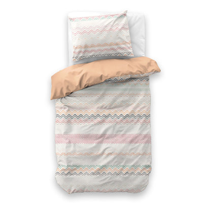 Lasten Pussilakanasetti Elaya Vaaleanpunainen 140 x 200/220