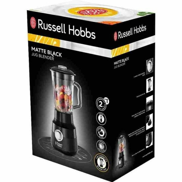 Russell Hobbs Matte Black Kuppiblenderi 650W 1,5L Musta - Vuodevaatteet.fi