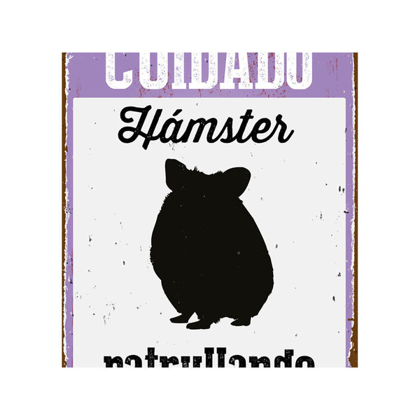 Hamsterin Varoituskyltti Magnet & Steel 14,8 x 21 cm