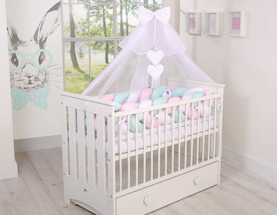 Pinnasängyn reunapehmuste XXL - Vaaleanpunainen - Minttu