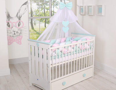 Pinnasängyn reunapehmuste XXL - Vaaleanpunainen - Minttu