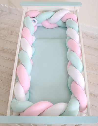 Pinnasängyn reunapehmuste XXL - Vaaleanpunainen - Minttu