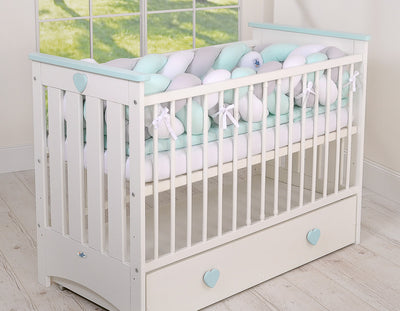 Sängyn letti reunapehmuste XXL - Harmaa - Minttu