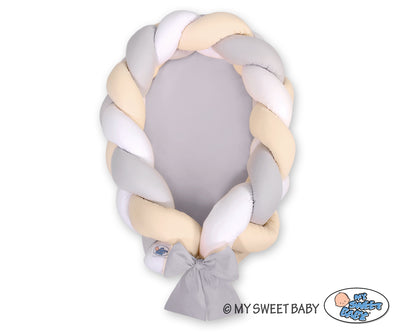 Unipesä letti reunapehmustella - Harmaa - Beige