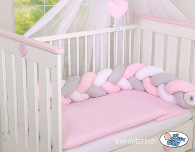 Sängyn letti reunapehmuste - Pinkki - Harmaa