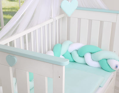 Sängyn letti reunapehmuste - Valkoinen - Minttu