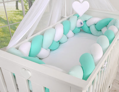 Sängyn letti reunapehmuste XXL - Valkoinen - Minttu