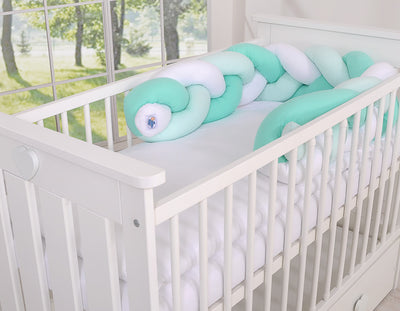 Sängyn letti reunapehmuste - Valkoinen - Minttu