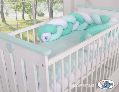 Sängyn letti reunapehmuste - Valkoinen - Minttu