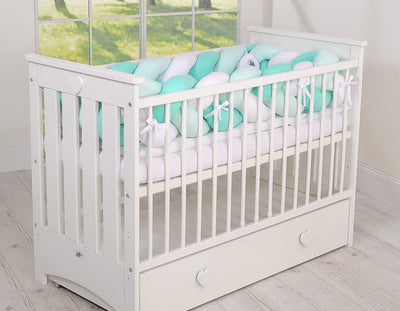 Sängyn letti reunapehmuste XXL - Valkoinen - Minttu