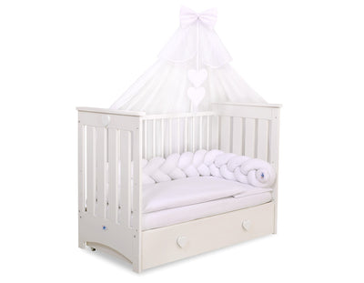 Sängyn letti reunapehmuste - Valkoinen