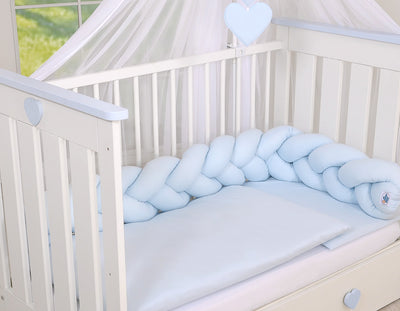 Sängyn letti reunapehmuste - Vaaleansininen