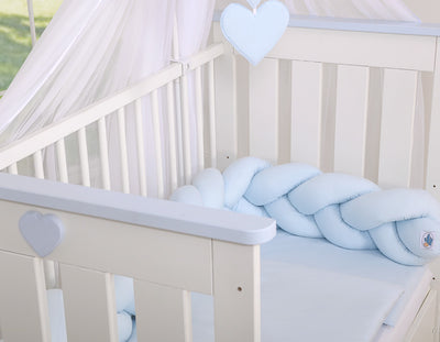 Sängyn letti reunapehmuste - Vaaleansininen