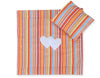 Vauvan peitto 77x77cm ja tyyny - Hearts orange strips