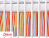 Bobono - Pölyhelma peittävä röyhelö 120x60 cm - Riippuvat sydämet oranssit raidat
