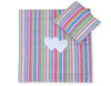Vauvan peitto 77x77cm ja tyyny - Hearts lilac strips