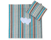 Vauvan peitto 77x77cm ja tyyny - Hearts brown strips