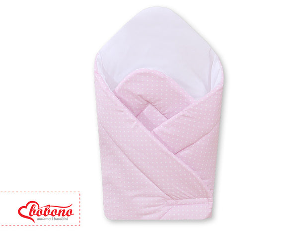 Vauvapesä vahvistetulla pohjalla- Hanging Hearts white polka dots on pink