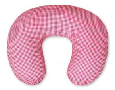 Monikäyttöinen ergonominen imetystyyny - dark pink checkered