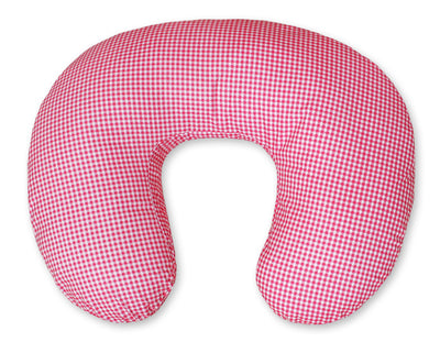 Monikäyttöinen ergonominen imetystyyny - dark pink checkered