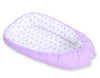 Unipesä - White Polka Dotd On Lilac/ Grey Stars