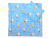 Vauvan peitto 77x77cm ja tyyny - Hallo rabbit blue