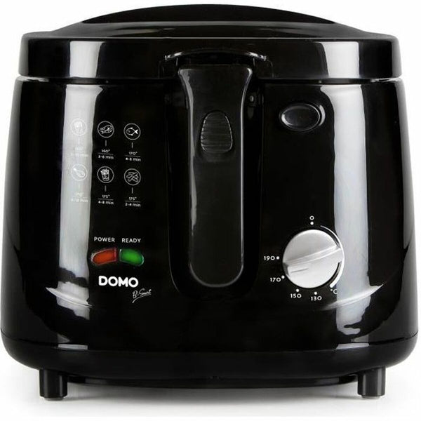 DOMO Rasvakeitin Musta 1800 W 2,5 L - Vuodevaatteet.fi