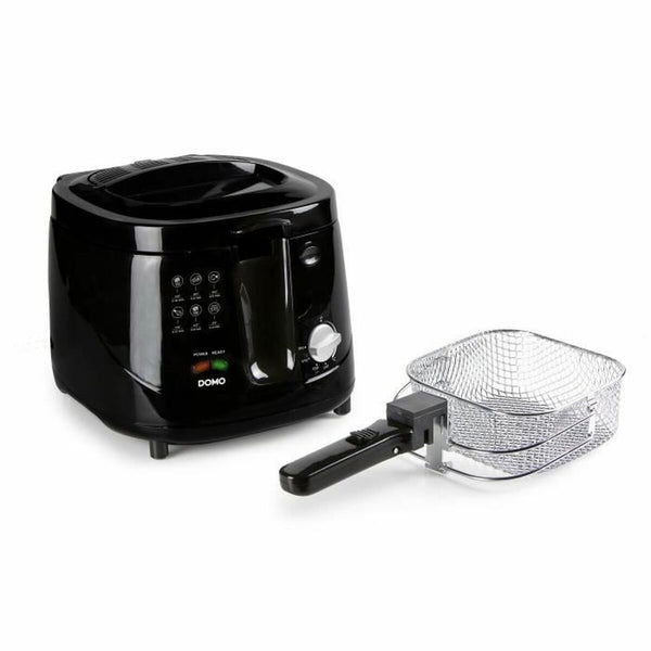DOMO Rasvakeitin Musta 1800 W 2,5 L - Vuodevaatteet.fi