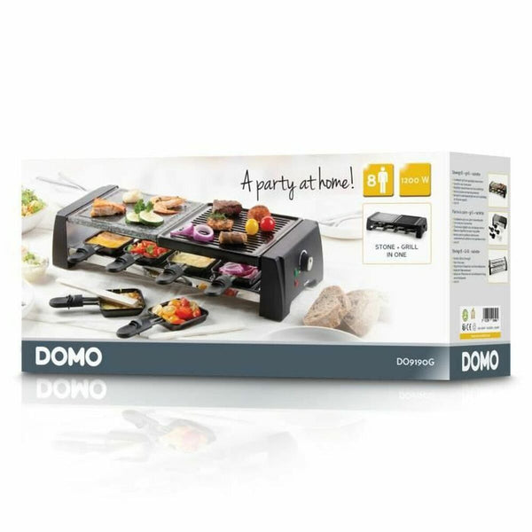 Domo sähkögrilli 1200W, musta - Vuodevaatteet.fi