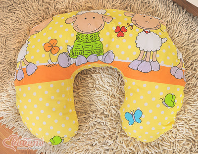 Monikäyttöinen imetystyyny - irrotettava päällinen - Sheeps orange-yellow