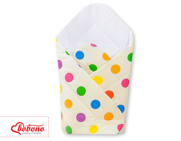 Vauvapesä vahvistetulla pohjalla- Basic dark dots on cream