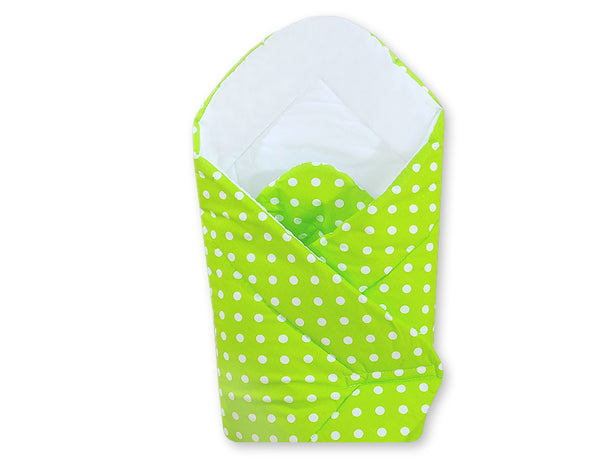 Vauvan kapalo - white dots on green