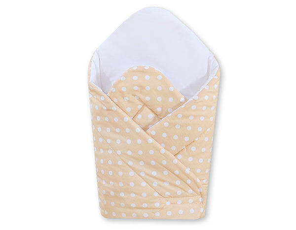 Vauvapesä vahvistetulla pohjalla- white dots on beige