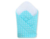 Vauvapesä vahvistetulla pohjalla- Hanging Hearts white dots on turquoise