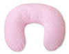 Monikäyttöinen ergonominen imetystyyny - white dots on pink