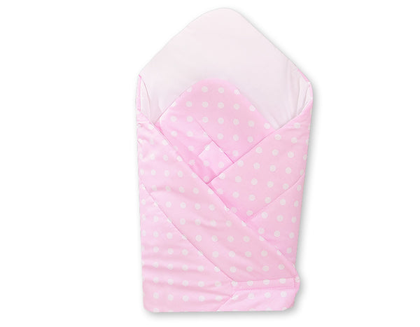 Vauvapesä vahvistetulla pohjalla- Hanging Hearts white dots on pink