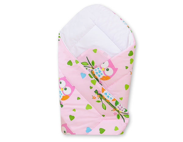 Vauvapesä vahvistetulla pohjalla- Basic pink owls