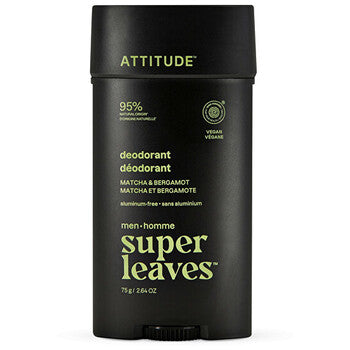 Attitude - Super Leaves Matcha & Bergamot Deodorant - Luonnollinen miesten deodorantti