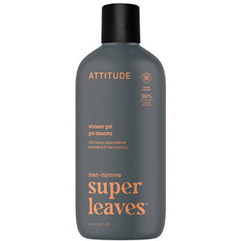 Attitude - Super Leaves Patchouli & Bourbon suihkugeeli - miesten suihkugeeli