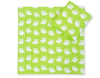 Vauvan peitto 77x77cm ja tyyny - Owls on green