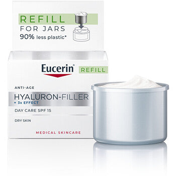 Eucerin - Hyaluron-Filler+3x Effect Day Care Refill Spf 15 - Täyttöpakkaus voiteelle ikääntyvälle iholle