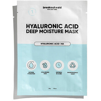 Breakout+aid - Moisture Mask - Kosteuttava naamio hyaluronihapolla