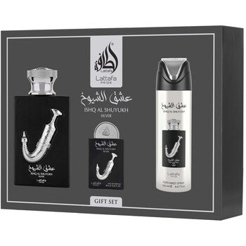 Lattafa - Lattafa Pride Ishq Al Shuyukh Silver Edp 100 ml + Edp 20 ml + Deo Vapo 200 ml (unisex)