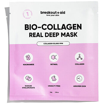 Breakout+aid - Real Deep Mask - Yönaamio kollageenilla
